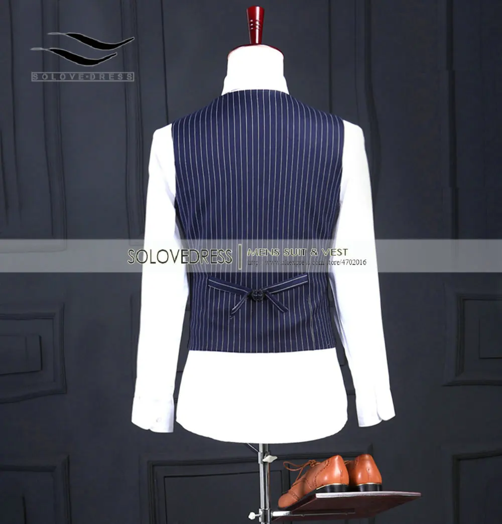 Мужской костюм жилет деловой в полоску светло-зеленый Лучшее Мужское пальто для