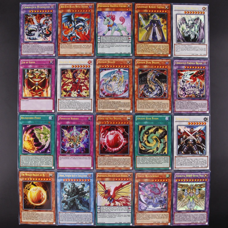 100 шт. японское аниме Yu Gi Oh Card различных английских карт солдат крылья дракона