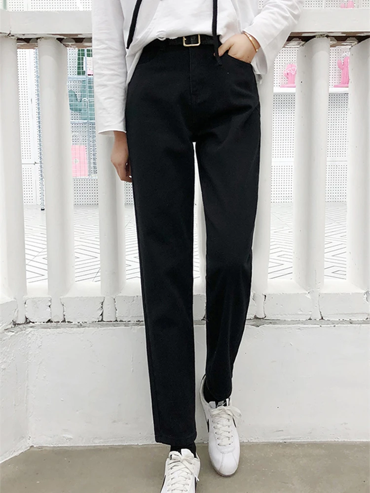 Винтажные бархатные прямые джинсы с высокой талией брюки для женщин уличная