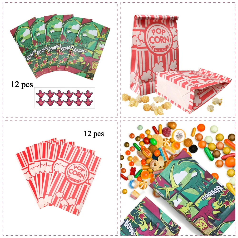 12 шт. сумки для конфет с рисунком динозавра подарочные пакеты детей динозавр день