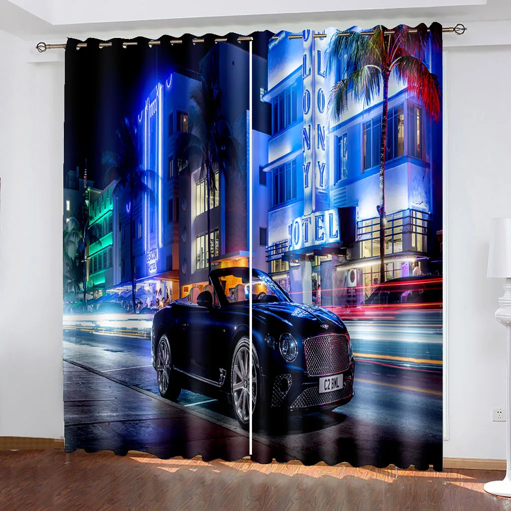 

Затемняющие шторы, городские автомобильные затемняющие Оконные Занавески для спальни, гостиной, декоративные драпировки