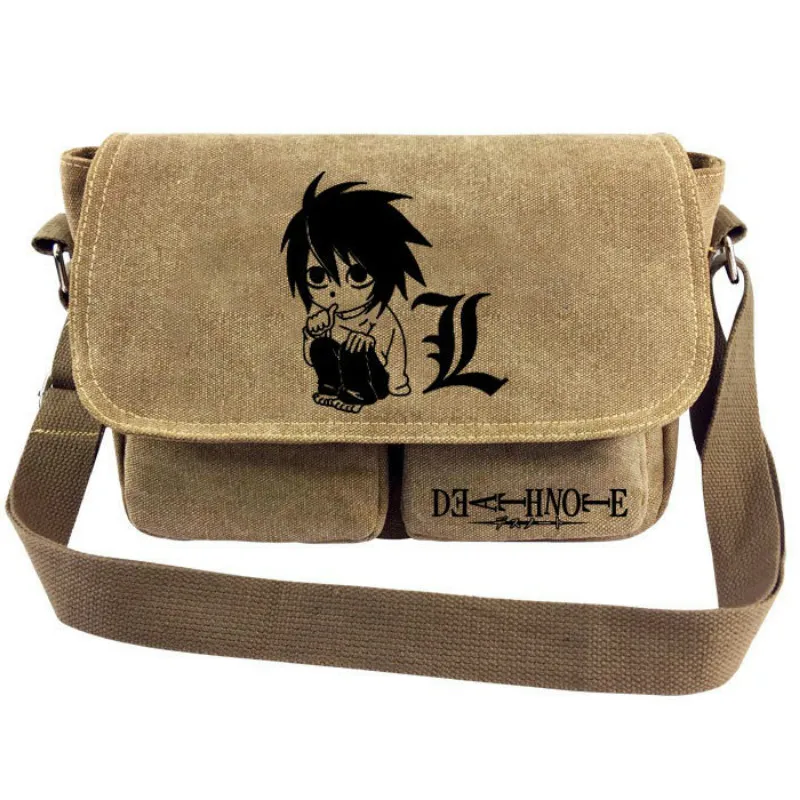 Death Note L Lawliet Косплей школьный ранец холщовый Кроссбоди мессенджер Студенческая