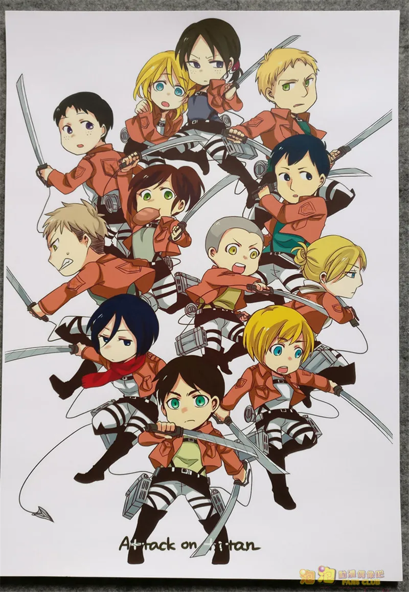 8 шт. Аниме Косплей атака на Титанов Эрен домашний декор плакат Стена Свиток
