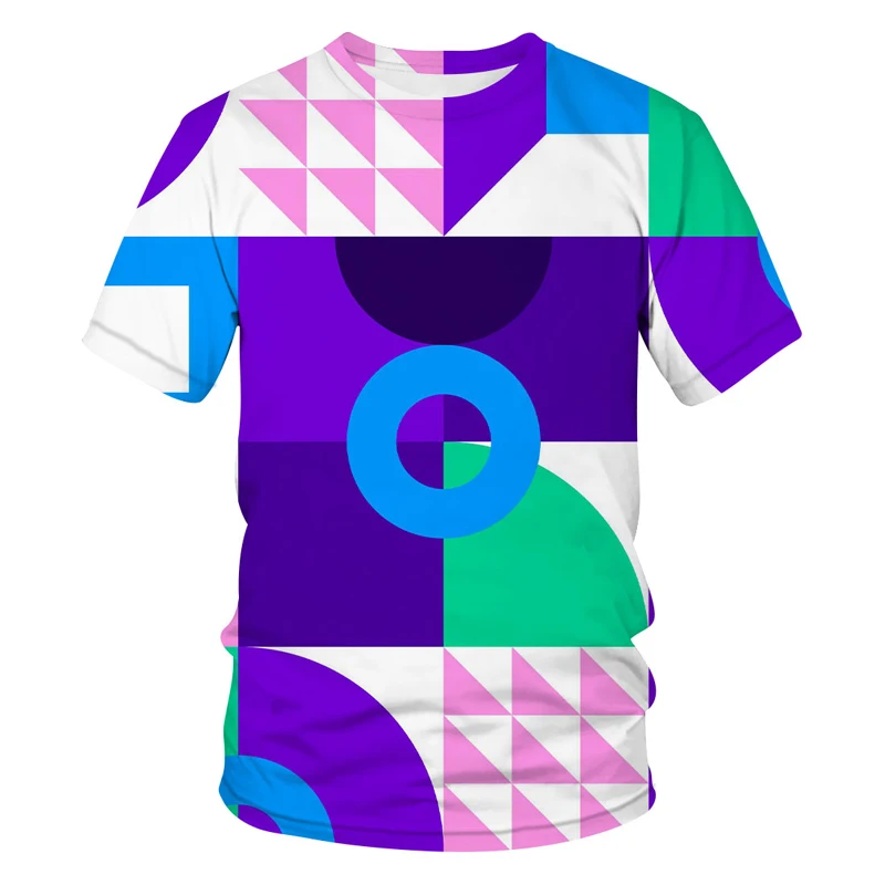 

3D t-shirt Geometry Printed Men's Clothing Fashion Unisex Tshirt Streetwear Short-sleeved Casual Top Summer Male Cool Tee