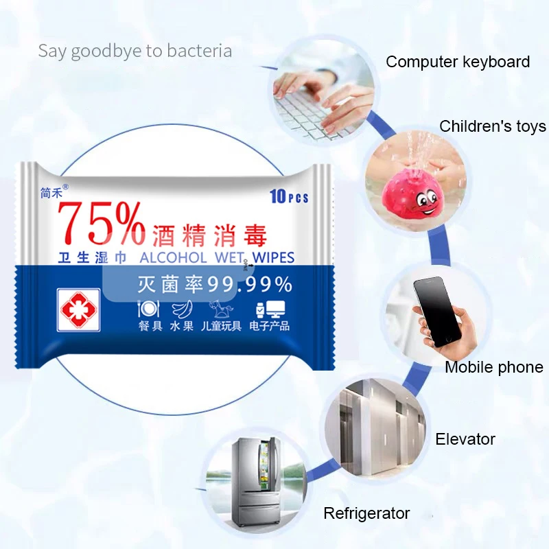 Дезинфекционные салфетки для здоровья 75% спиртовые дезинфицирующие ватные