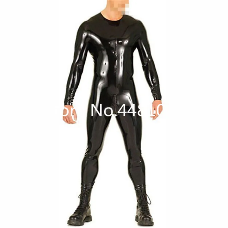 Сексуальный латексный комбинезон с открытыми плечами резиновый Облегающий