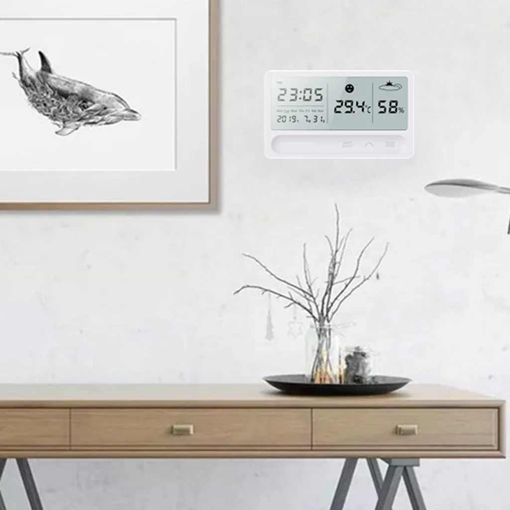 Лидер продаж 2020 товары цифровой дисплей термометр влажность ЖК-будильник