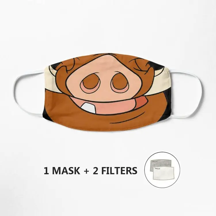 

Pumbaa Mask Face Mask Reusable Filter Pad Pollution Activated Carbon kids adult Mask