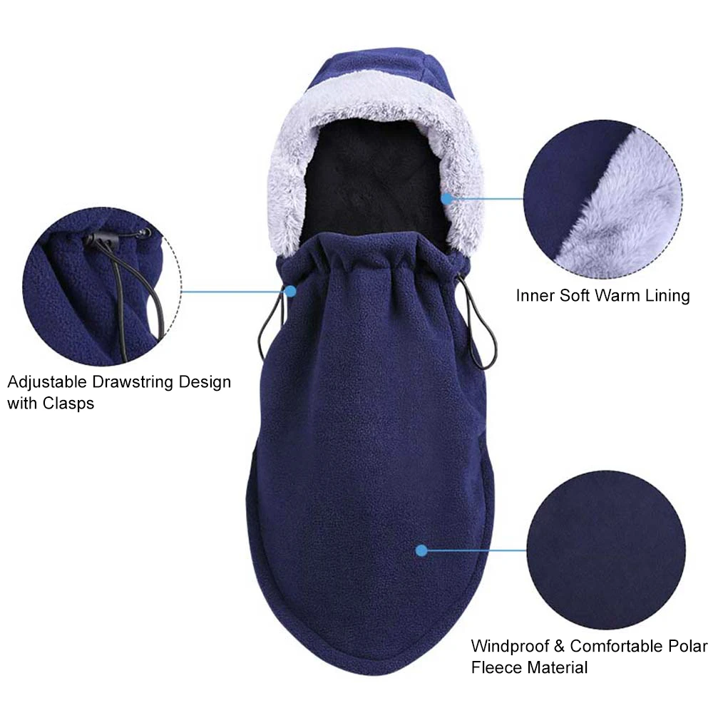 Зимняя теплая маска для лица мужчин и женщин Мужская Флисовая зимняя шапка с