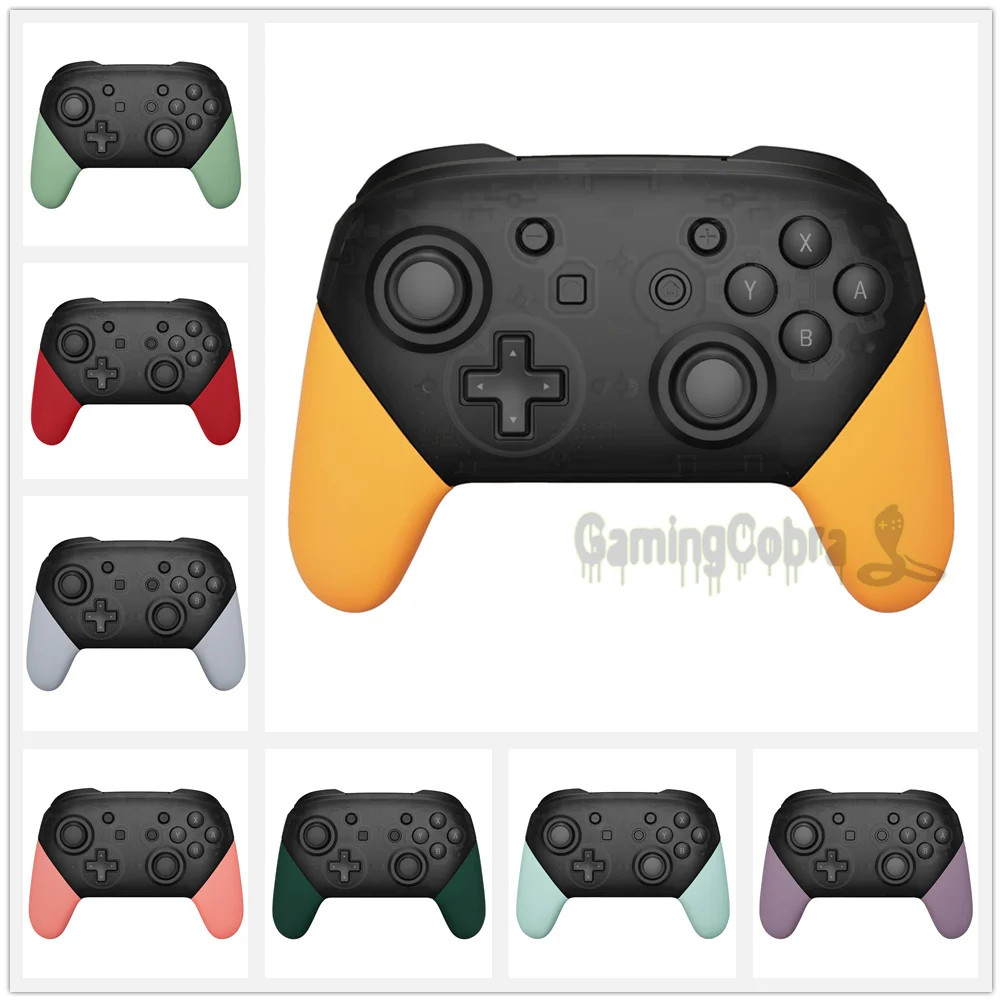 eXtremeRate Soft Touch DIY Replacement Handle Grips Hand Grip Shell for NS Switch Pro Controller