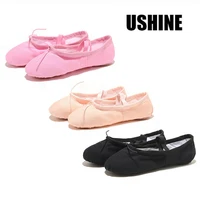 ushine professional high quality 5 colors dance slippers ballerina practice ballet dancer shoes girls kids women