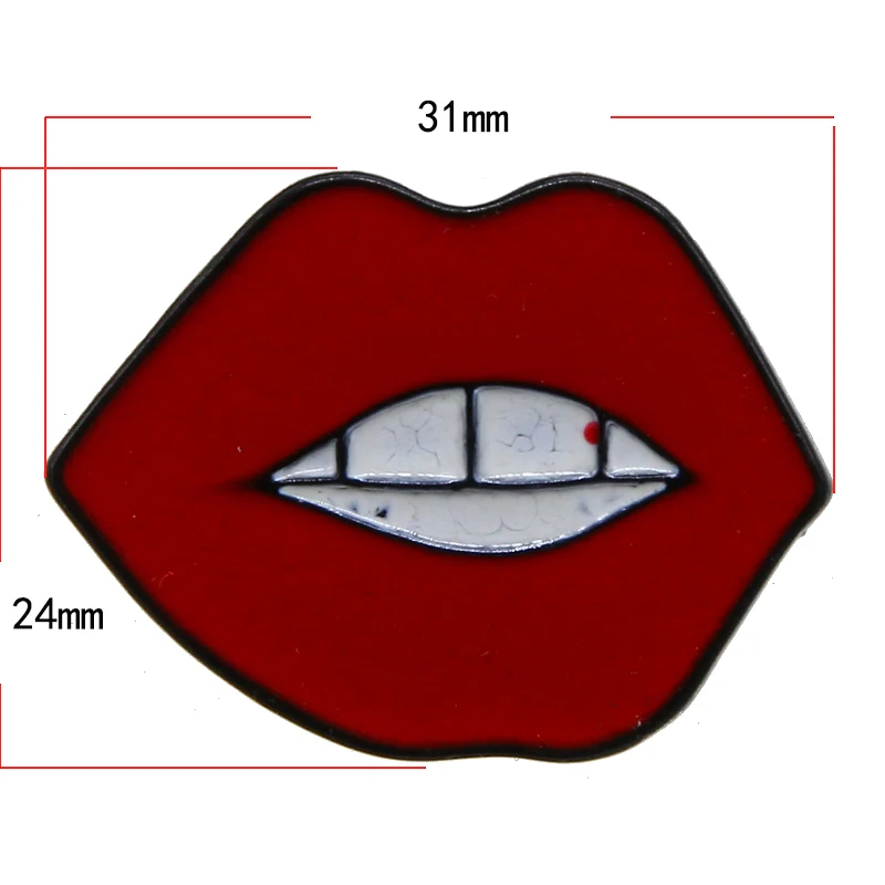 Оптовая продажа Лидер продаж модная Милая эмалированная брошь в виде красных губ