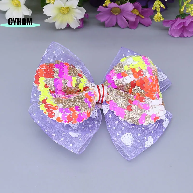 Оптовая продажа новых ленточных заколок для волос девочек шелковые заколки