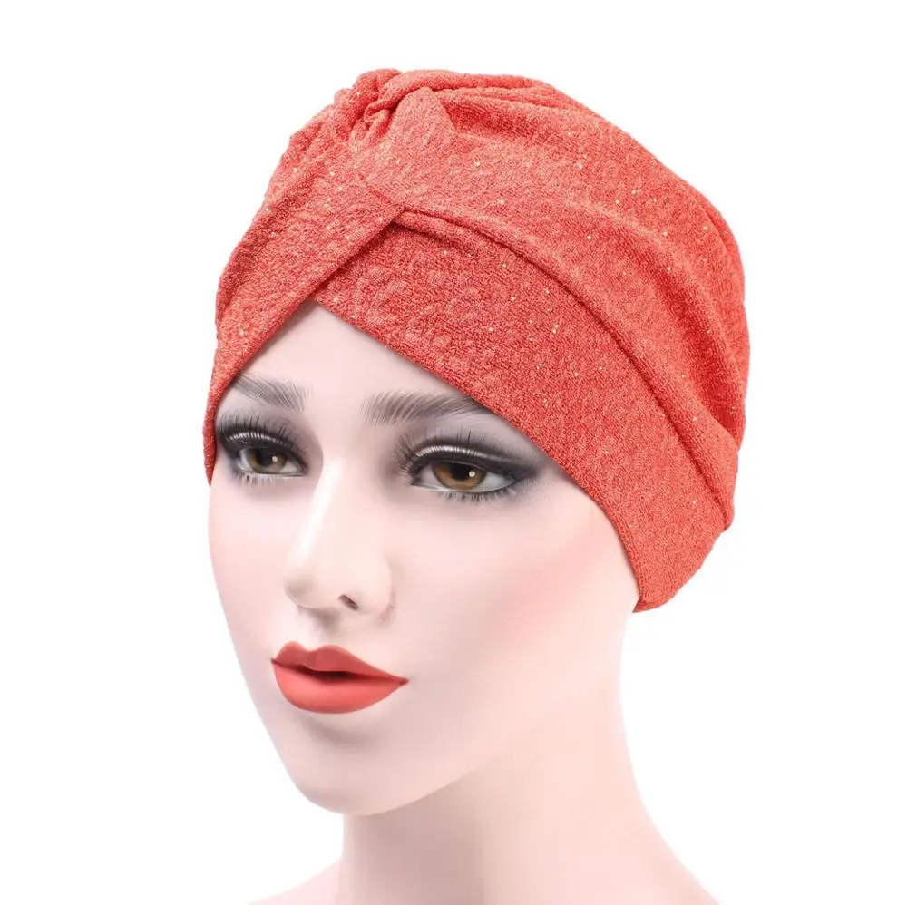 

2020 Muslim Hijab Turban Cap Solid Ruffle Turban Headwear Bonnet Caps Stretch Head Wrap Chemo Beanies Hat Hair Accessories
