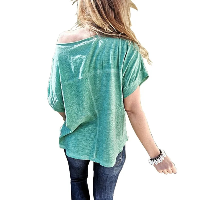 

Women Blouses Candy Color Sexy Off The Shoulder Short Sleeve Casual Blouse Camisa Feminina Loose Femme Shirt