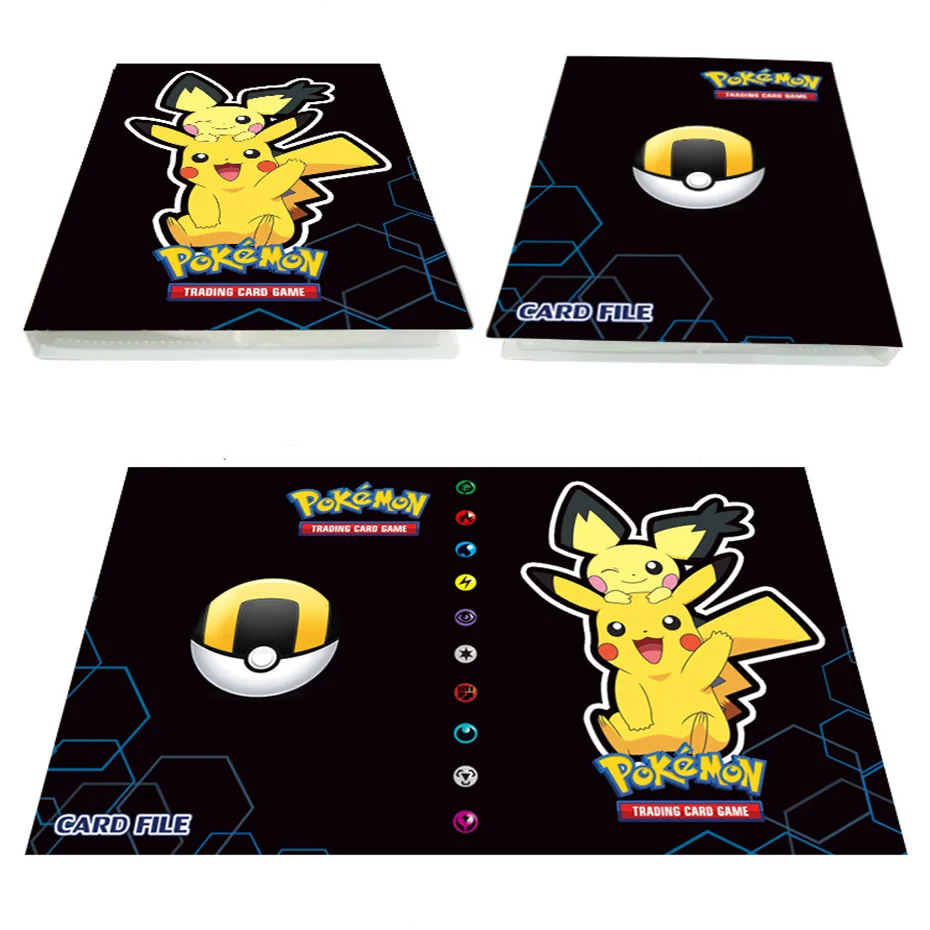 

NEW 240pcs Characters Card Collection Notebook Game Card Playing Album Pokemones Cards Holder Novelty Gift for kids