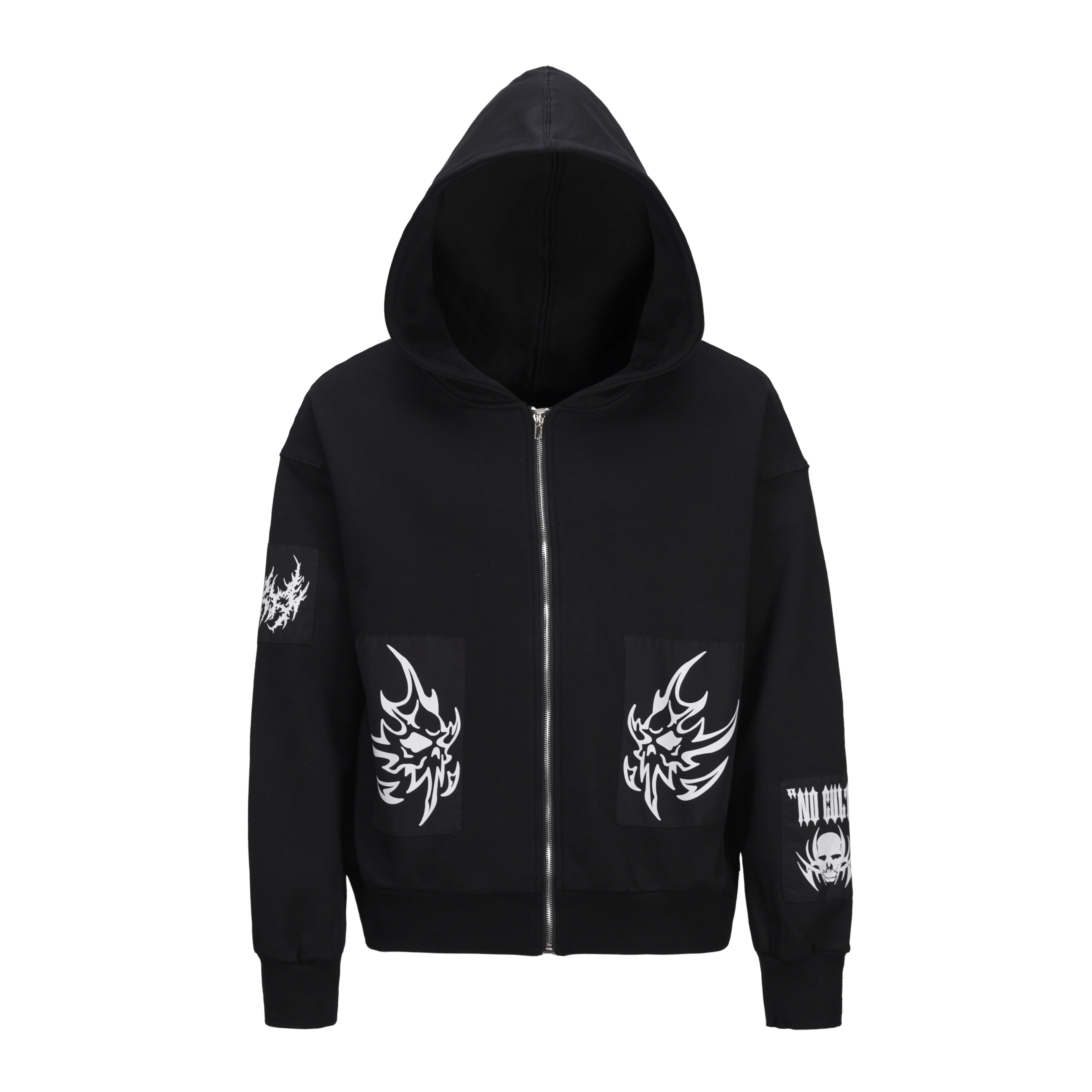 Толстовка с капюшоном хлопковые черепа панк Готическая темная одежда уличный