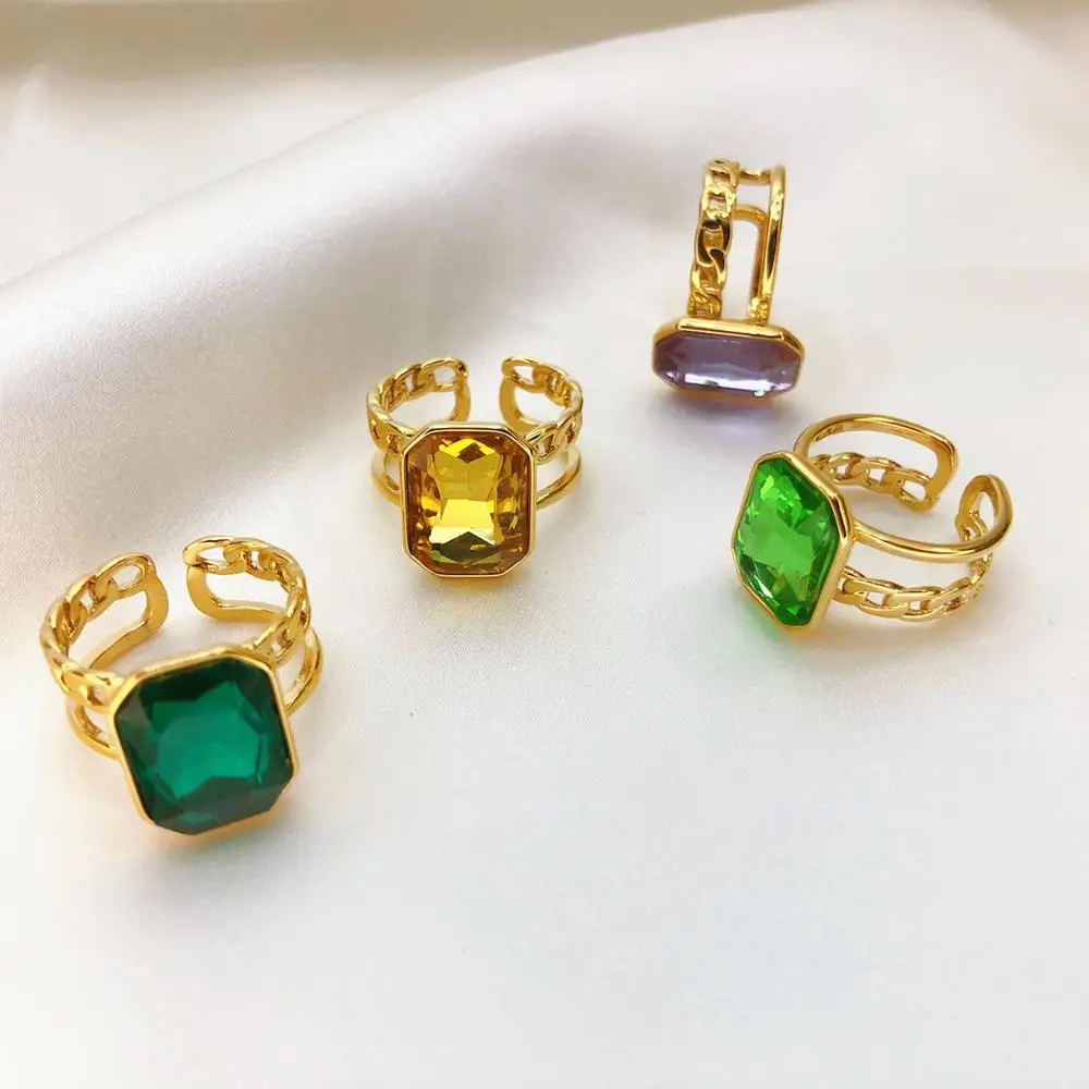 

Vintage Delicate Light Luxury Copper Women Ring Elegance Yuppie Style Adjustable Opening Ring Forefinger Ring