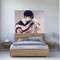 anime character tapestry headboard wall art bedspread bedroom tapestry bedroom psychedelic scene starlight art home decoration