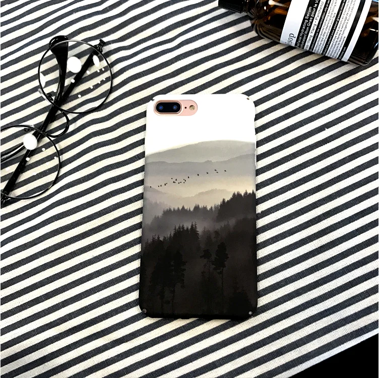 Marble Stone Mobile Phone Case For iPhone 7 Matte PC Back Cover Fundas Apple Xr 6 6S 8 Plus X Xs Max Planet Space Shell |