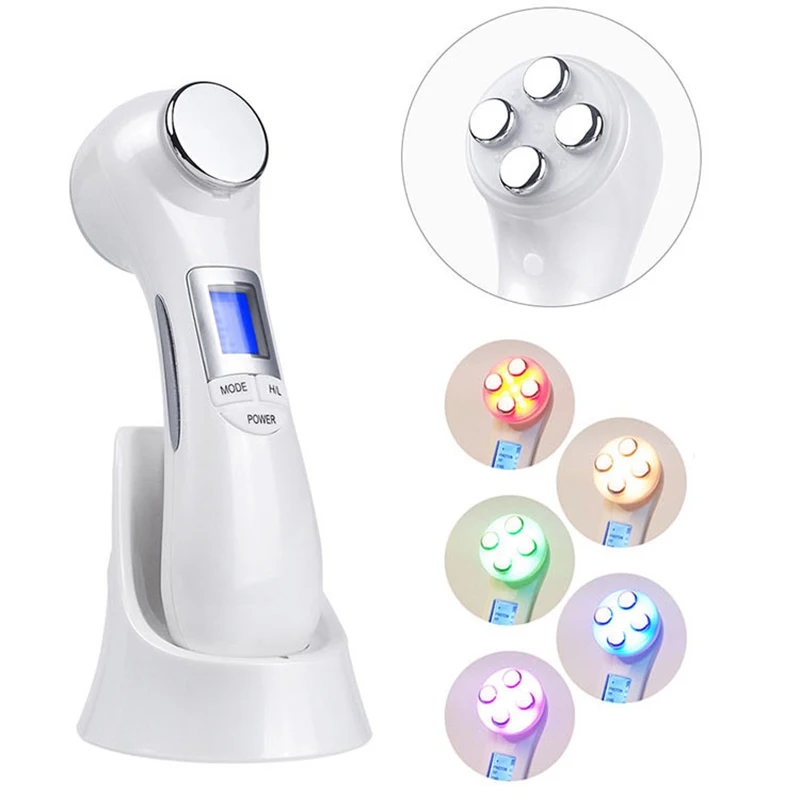 KOLI Face skin care machine rf skin rejuvenation EMS ultrasonic facial machine portable led light therapy for wrinkle remova