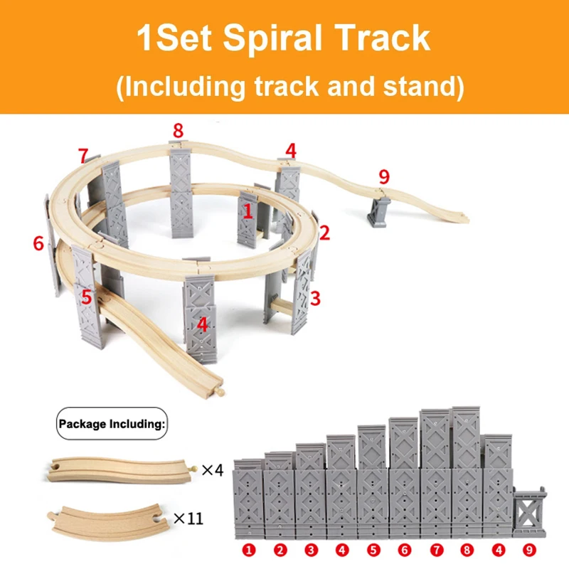 26 шт. пластиковые спиральные железнодорожные пути | Игрушки и хобби