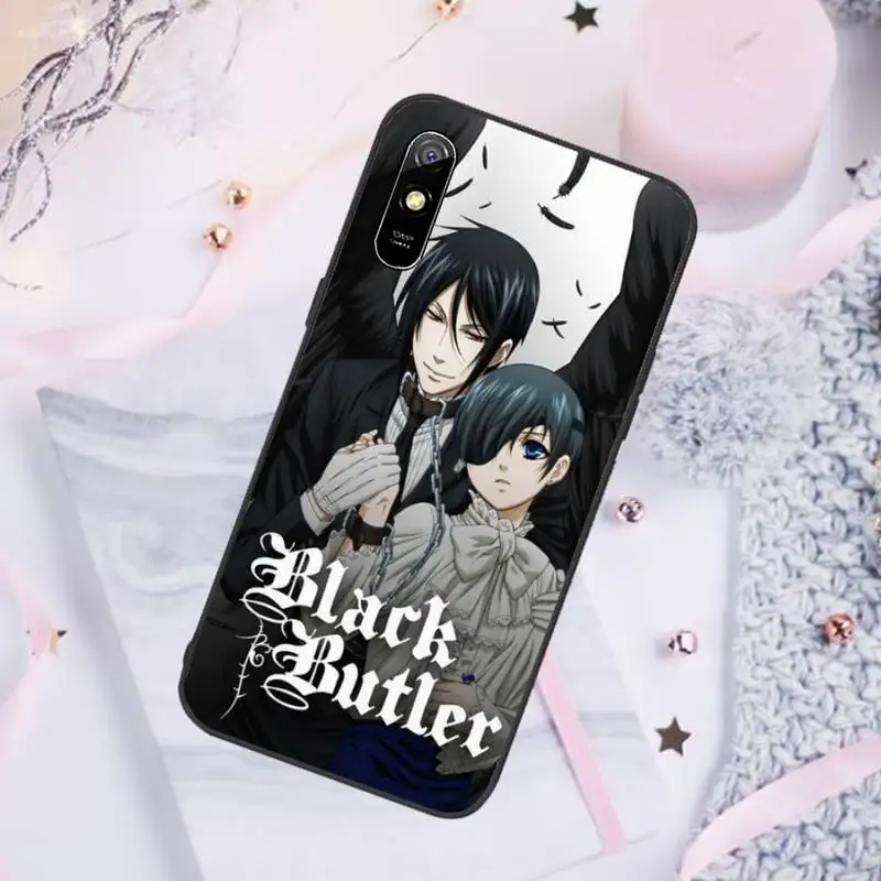 

Hot Black Butler Anime Phone Case For Xiaomi Mi Redmi Note 7 8 9 pro 8T 9T 9S 9A 10 Lite pro
