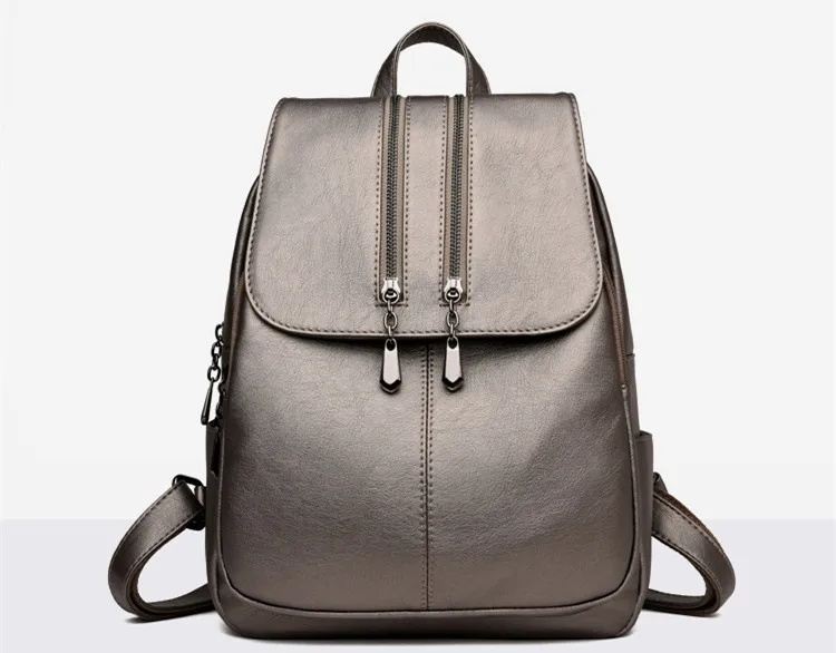 Brand New Laptop Backpack Women Leather Luxury Backpack Mochilas Feminina Ladies Fashion Backpack Satchel School Bag Pu