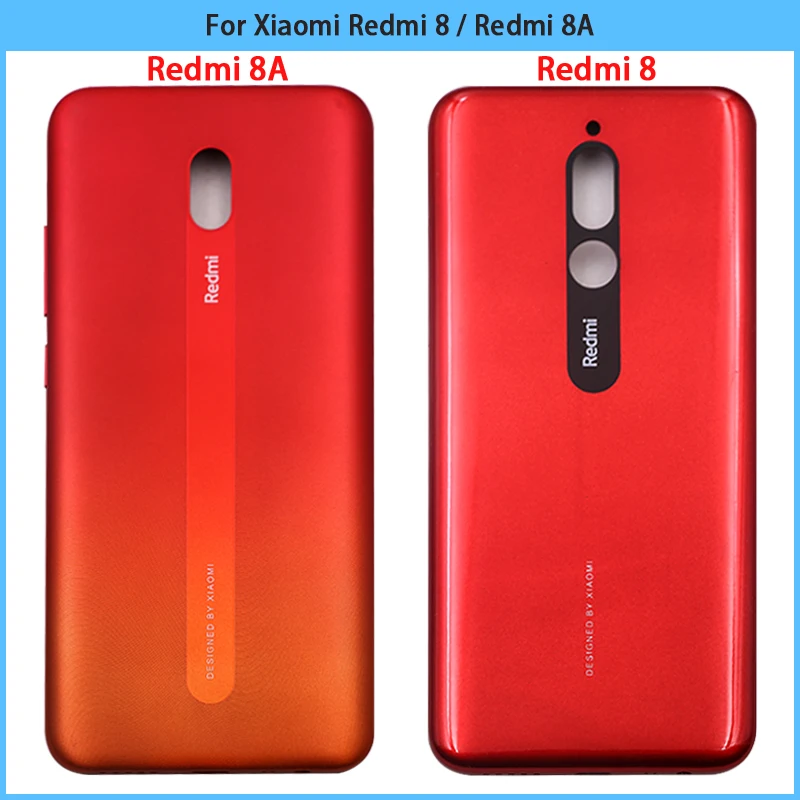 

Новинка, Крышка батарейного отсека для Xiaomi Redmi 8, пластиковая панель для Xiaomi Redmi 8A, задний корпус, задняя крышка, запасные части