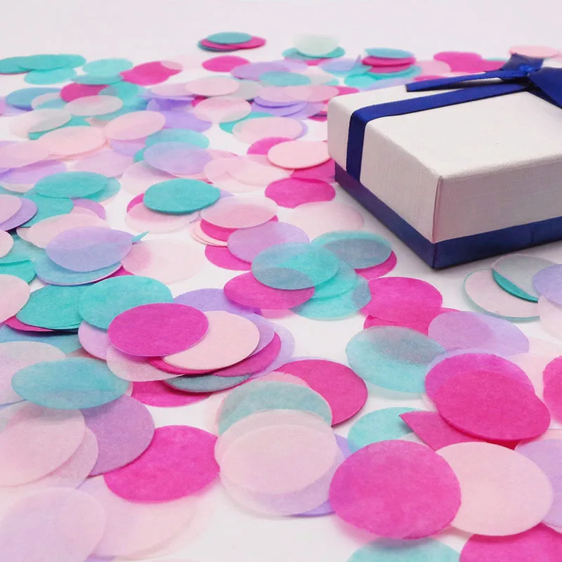 50 г 1 дюйм круговой декоративная обсыпка конфетти из папиросной бумаги на день