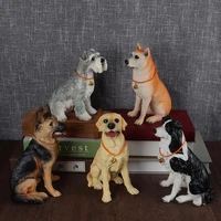 qiqipp dog decorations modern living room home animal decorations bianmu schnauzer model creative resin crafts