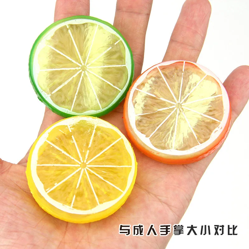 3 шт. Мини Искусственный Имитация ЛИМОННЫХ ломтиков вида цветов искусственных