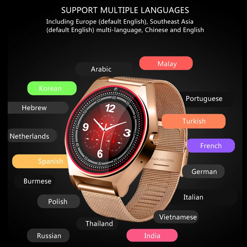 Модные мужские и женские Смарт-часы с металлическим ремешком водонепроницаемые