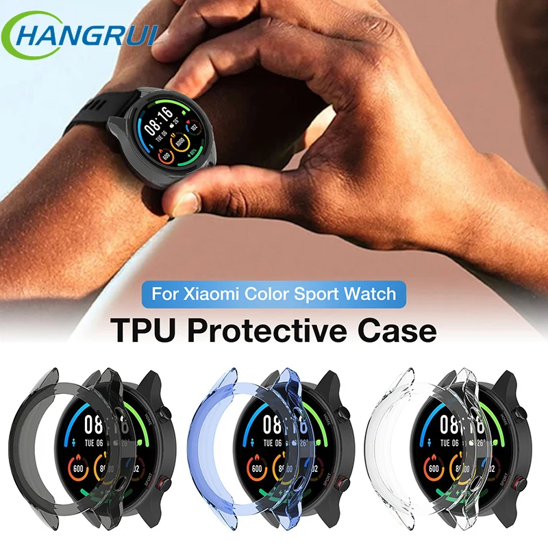 Защитный чехол для XiaoMi Mi Watch цветные спортивные умные часы прозрачный