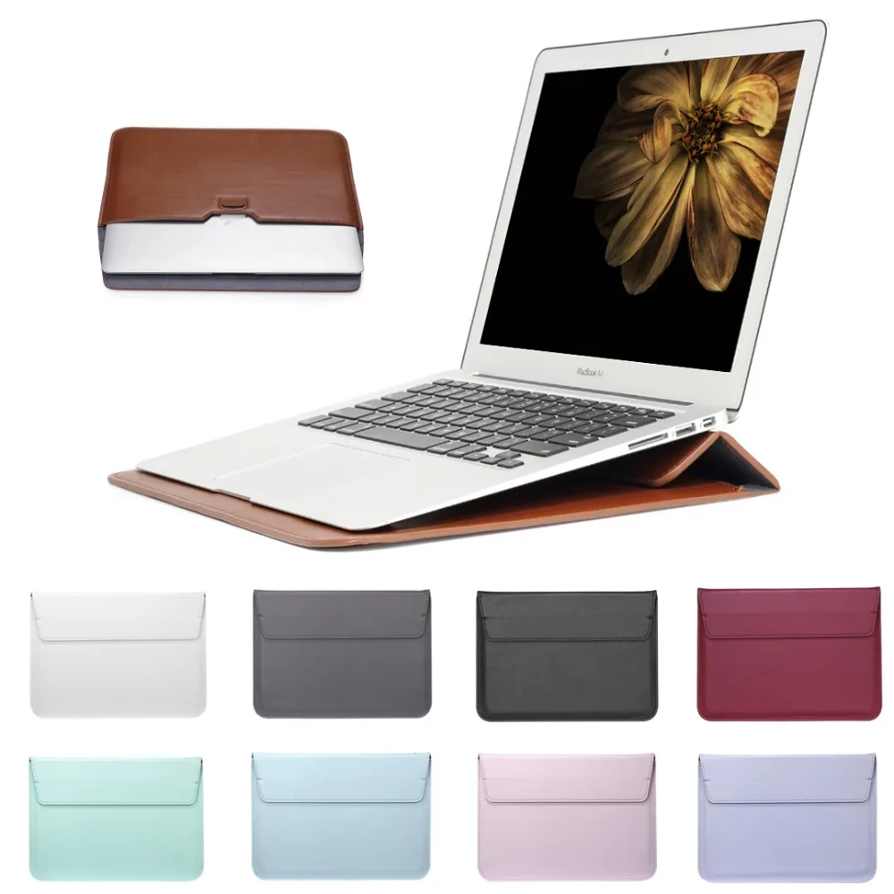 Чехол для ноутбука из искусственной кожи MacBook Pro 16 A2141 2019 Air 13 Retina 11 12 15 портативный