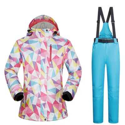 Лыжные костюмы женские зимние брендовые комплекты ветрозащитные