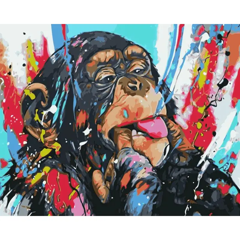 

5D Full Square Diamond Painting Diamond Embroidery Diamond Mosaic Colorful Orangutan diamond paint Cross Stitch Diamond Art Pain