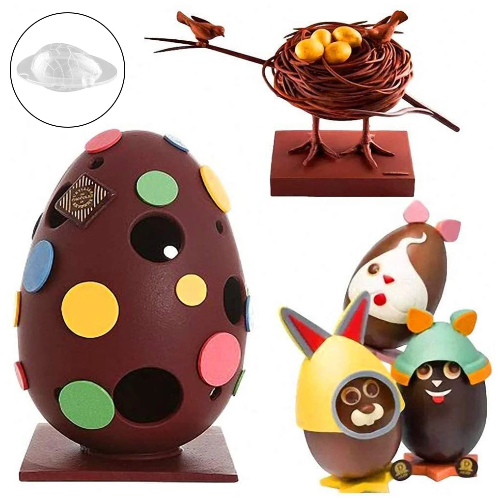 

Cake Mold Acrylic Non-Stick Mold Easter Egg Fondant Mold Reusable Craft Tool DIY Baking Supplies