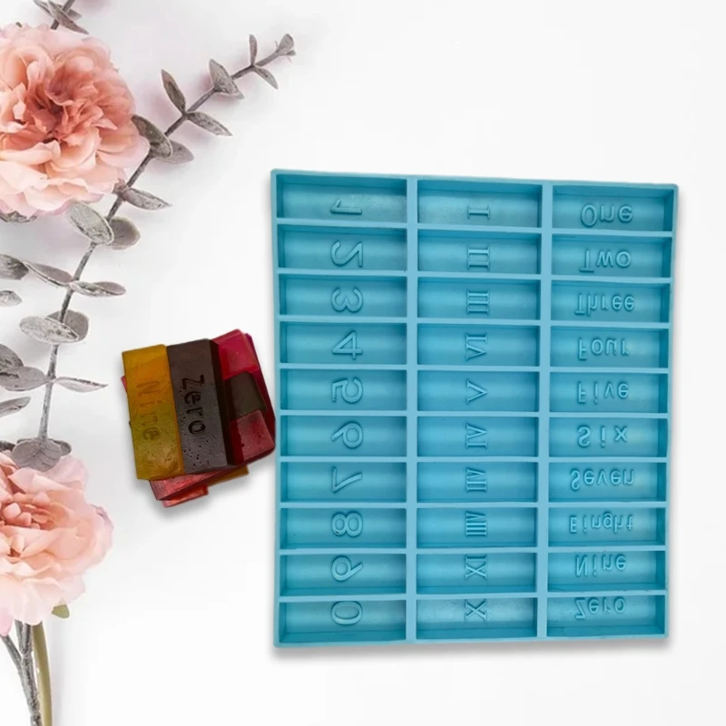 

Arabic and Roman Numbers Dominoes Epoxy Resin Mold Domino Game Toys Silicone Mould DIY Crafts Ornaments Jewelry Casting Tools