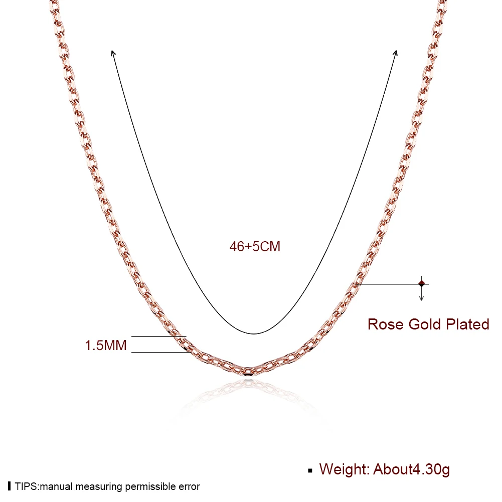

SKMEI C00818 Women's 18K Platinum Chain Necklace Copper Geometric Modeling Plated Rose Gold Jewelry Gifts