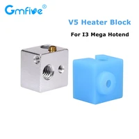 gmfive v5 heater block v5 silicone socks for anycubic i3 mega j head hotend vs v6 hotend extruder heater block 3d printer parts