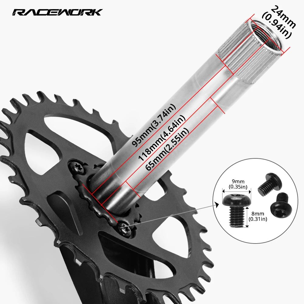 RACEWORK MTB велосипед GXP шатун со звездами для велосипеда Кривошип 170 мм 175 32/34/36/38T