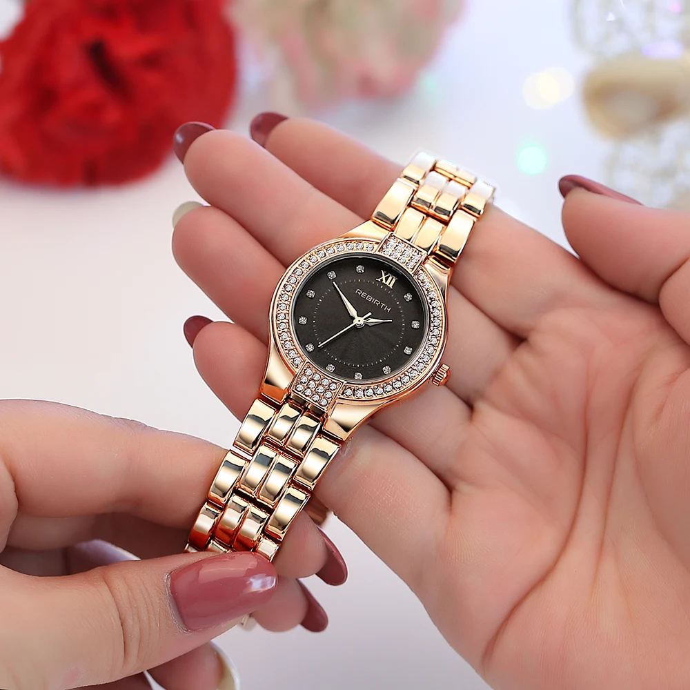 Часы наручные женские кварцевые оригинальные Роскошные модные с золотым