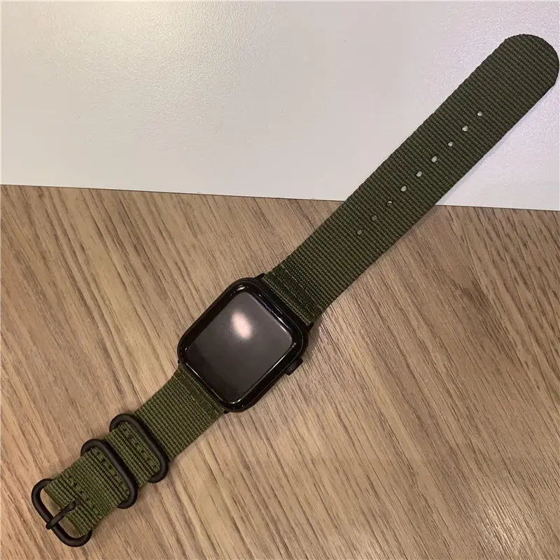 Ремешок нейлоновый с пряжкой для Apple Watch Series 6/5/4/3/2/1/SE водонепроницаемый браслет