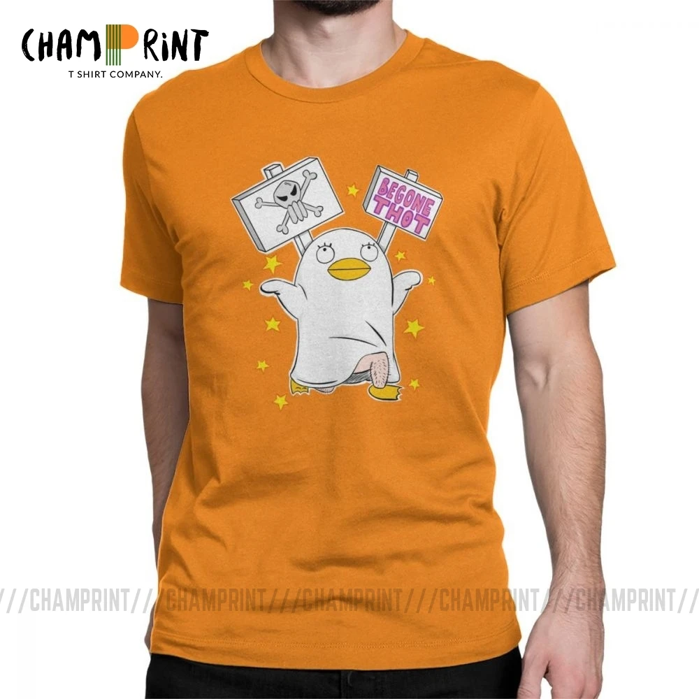 Мужская Винтажная футболка с коротким рукавом и круглым вырезом из натурального