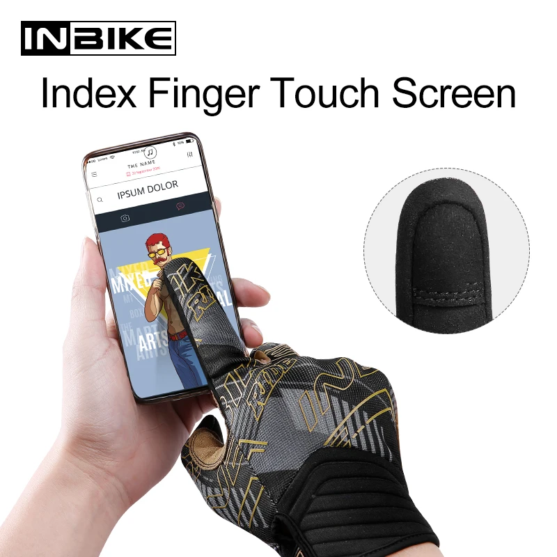 INBIKE Full Finger Motorcycle Gloves Breathable Men's Motocross Shockproof Sport Cycling Bike Racing Motorbike | Автомобили и