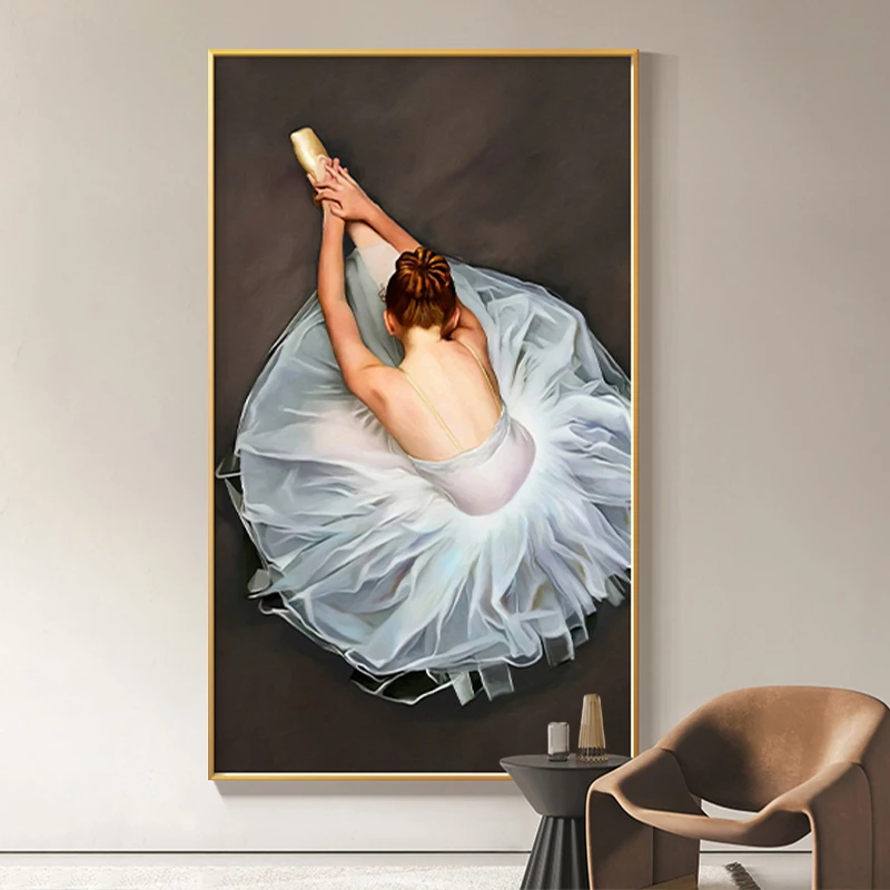 

Nordic Ballet Dancer Canvas Painting Modern Minimalist Posters and Prints Classical Wall Art Pictures for Living Room Home Decor