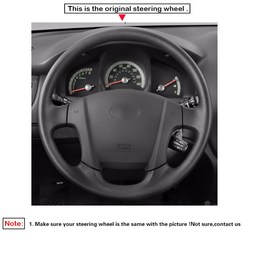 Черная прошитая вручную искусственная кожа для Kia Sportage 2 Чехол рулевого колеса