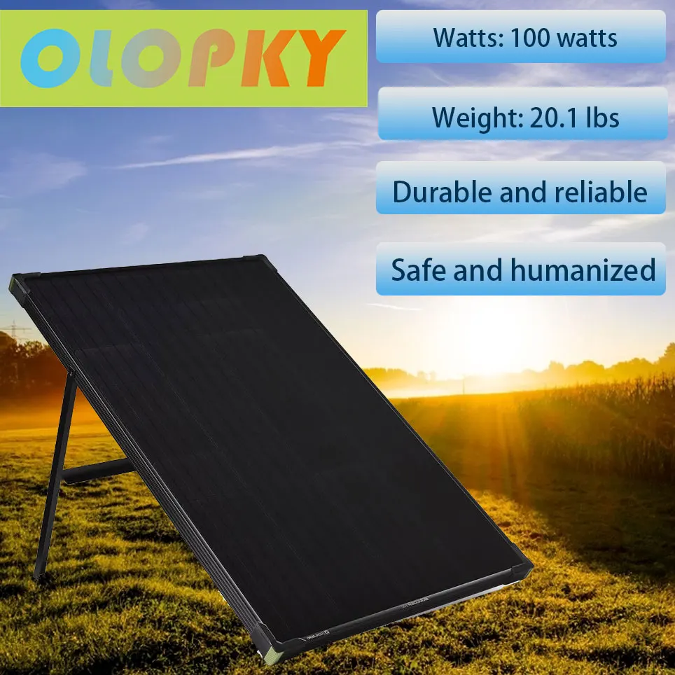 

100 watt single crystal solar panel portable solar panel durable