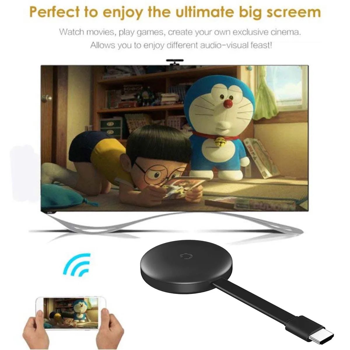 Беспроводной Wi-Fi адаптер-ресивер G12 2 4G для Chromecast 4K HD HDMI-совместимый медиа-плеер